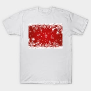 Snowflakes / Stars: Christmas in red and white T-Shirt